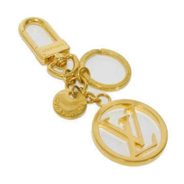 LOUIS VUITTON Keychain Bag Charm LV Circle Signature Medallion Key Ring Plated Gold M68000 Men Women