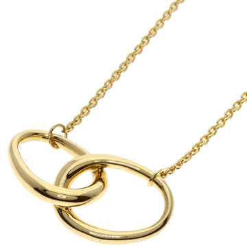 TIFFANY Double Loop Necklace K18 Yellow Gold Women's &Co.