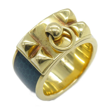HERMES Coriedocyan honeycomb ring Ring Blue Gold K18 [Yellow Gold] Blue Gold