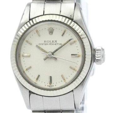 ROLEXVintage  Oyster Perpetual 6719 White Gold Steel Ladies Watch BF569400