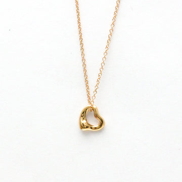 TIFFANY Open Heart Rose Gold [18K] No Stone Women's Fashion Pendant Necklace