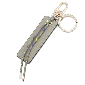 LOUIS VUITTON Keychain Portocle Rug Monogram Fluo MP2126 Grey Titanium Key Ring Bag Charm Hook Men's