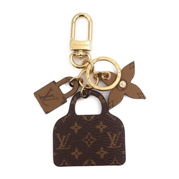 LOUIS VUITTON Illustre Back to School Monogram Keychain M01309 PVC Brown Key Ring Bag Charm