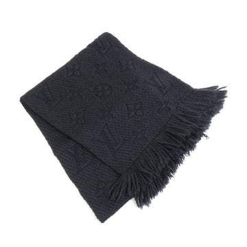 LOUIS VUITTON Muffler Escharpe Mania Wool/Silk Black Unisex M72431