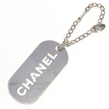 CHANEL Bag Charm Silver Metal 05V 2005 Model Women's Key Holder Ring Plate Dog Tag