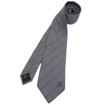 LOUIS VUITTON Damier Checkered Tie Silk Gray