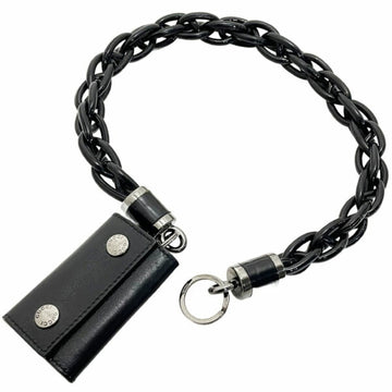 GUCCI keychain chain charm enamel black  key ring bag KAH-11170