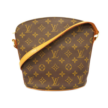 LOUIS VUITTON Shoulder Bag Monogram Drouot M51290 Brown Women's