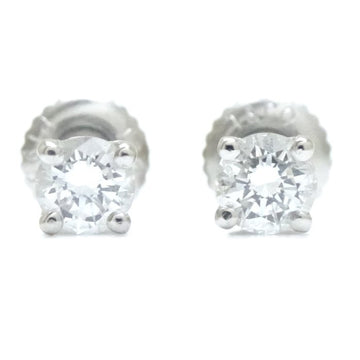 TIFFANY&Co.  Solitaire Earrings Single Diamond Pt950 Platinum 291154