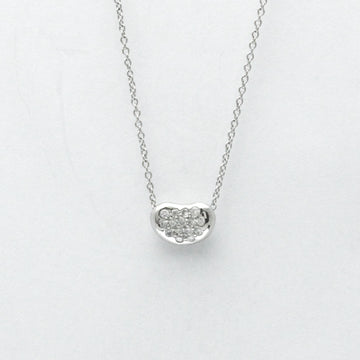 TIFFANY Bean Platinum Diamond Men,Women Fashion Pendant Necklace [Silver]