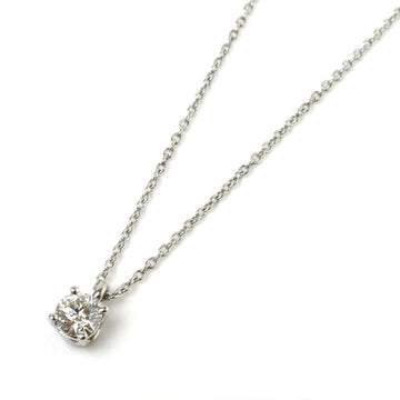 TIFFANY&Co.  Pt950 Platinum Solitaire Necklace Diamond 0.28ct 2.5g 45cm Women's