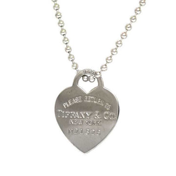 TIFFANY Return To Necklace Silver ec-20005 Heart Ag 925 SILVER &Co. Ball Chain Tag Ladies