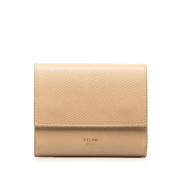 CELINE Leather Trifold Wallet Small Wallets