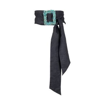 COLLECTION PRIVEE Collection Privee Turquoise Stone Suede Belt