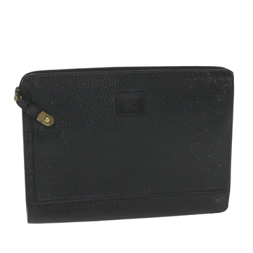 BURBERRYSs Briefcase Leather Black Auth 59094