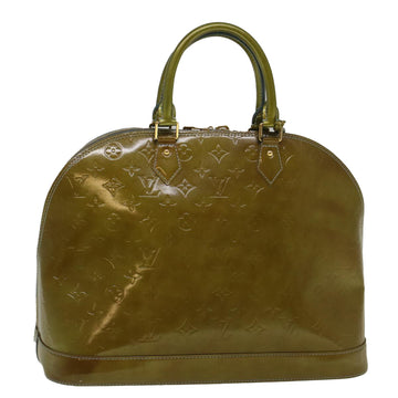 LOUIS VUITTON Monogram Vernis Alma MM Hand Bag Gris Art Deco LV Auth 59217