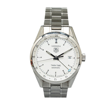 TAG HEUER Automatic Stainless Steel Carrera Twin-Time Watch
