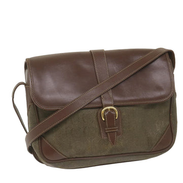 GUCCI Shoulder Bag Canvas Leather Beige Brown Auth fm2880
