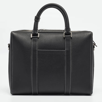 DIOR Black Leather Lingot Briefcase Bag