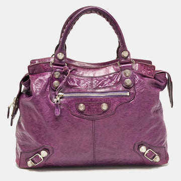 BALENCIAGA Ultraviolet Leather GSH RTT Bag