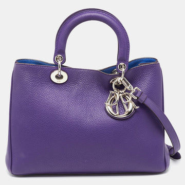 DIOR Ultra Violet Leather Medium issimo Shopper Tote