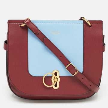 MULBERRY Burgundy/Blue Leather Amberley Shoulder Bag