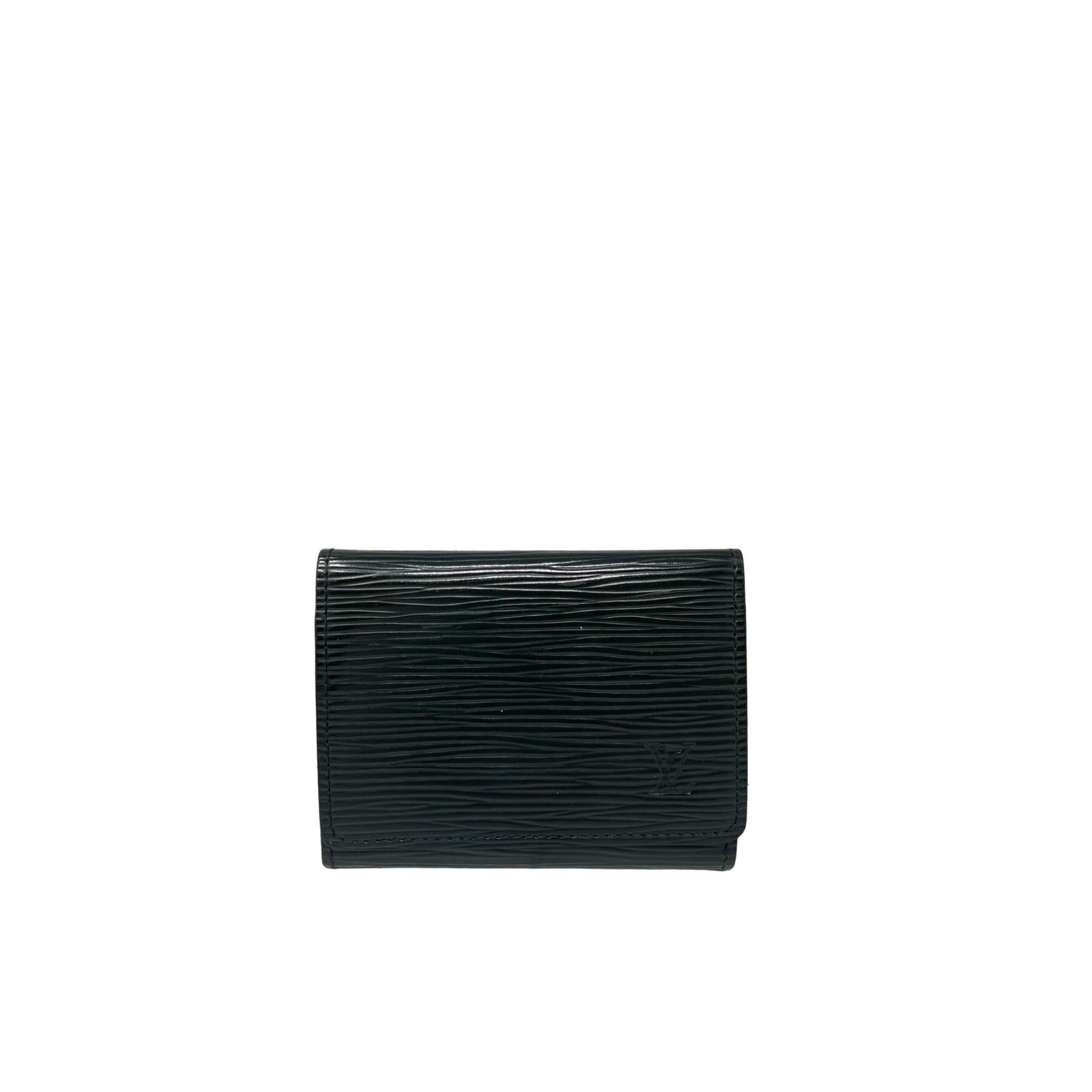LOUIS VUITTON Louis Vuitton Epi Leather Card Case - Black
