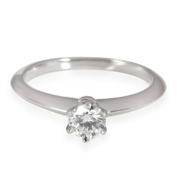 TIFFANY & CO. Solitaire Diamond Engagement Ring in Platinum H VS1 0.32 CTW