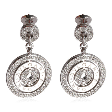 BVLGARI Astrale Cerchi Drop Diamond Earrings in 18k White Gold 1.3 CTW