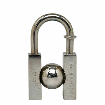 HERMES H Cadena Earth Motif 2001 Limited [In Search of the Unknown Beauty Earth] Padlock Silver Metal Ladies
