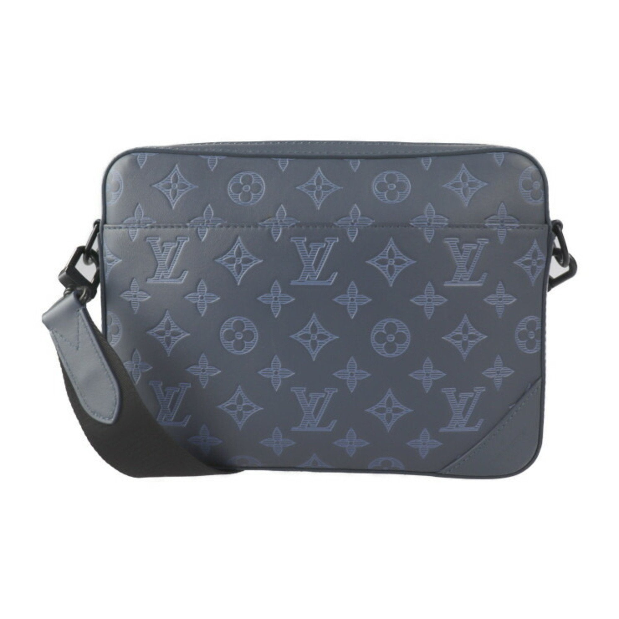 Louis Vuitton Shadow Leather Duo Messenger Bag Blue - Luxury In Reach