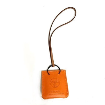 HERMES Sac Orange Shopper Type Charm Brand Accessories Bag Ladies