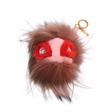 FENDI Bag Bugs Monster Fur Charm Keychain Brown/Multicolor Ladies