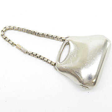 CHANEL charm hip bag motif silver key ring holder ladies' men's