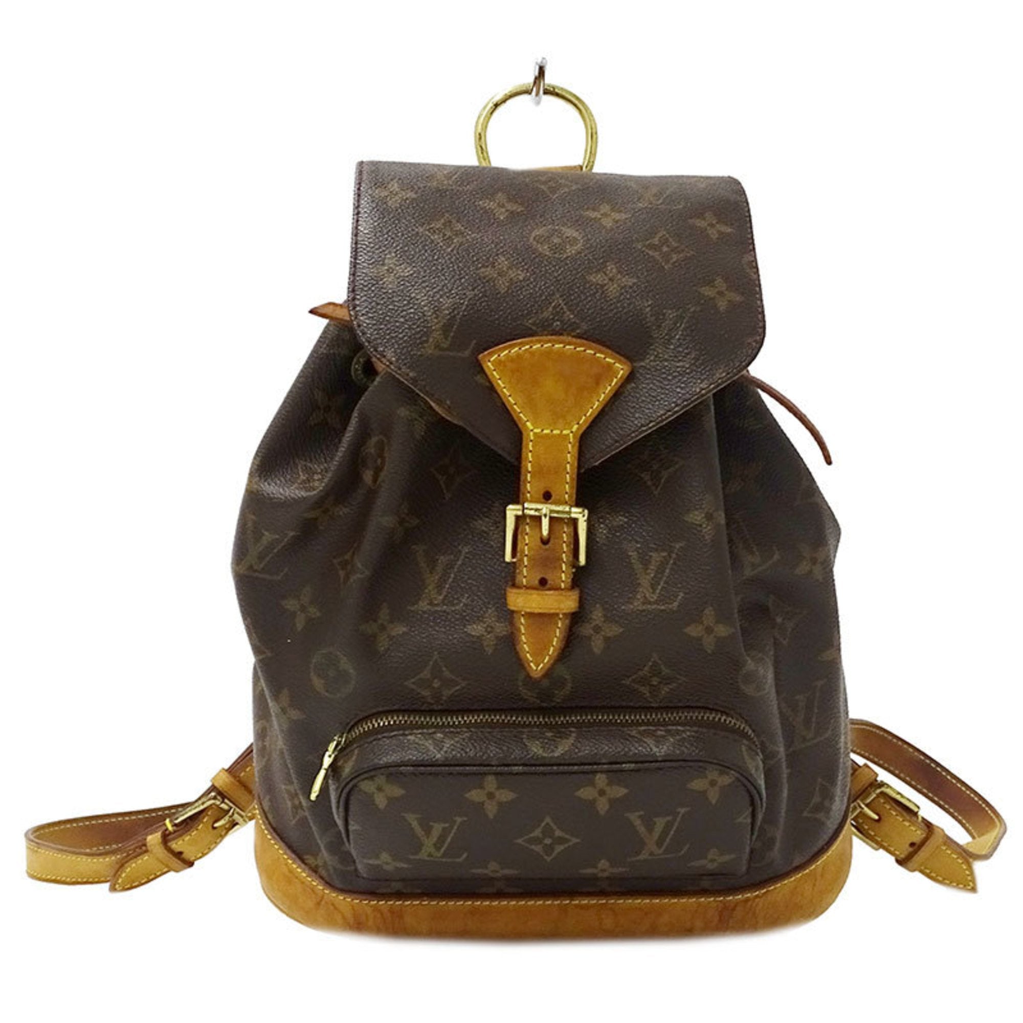 Louis Vuitton Monogram Rucksack Backpack Bag Monsuri Leather Brown #9984A