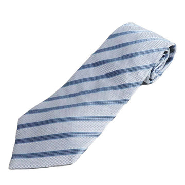 LOUIS VUITTON tie striped pattern 100% silk light blue