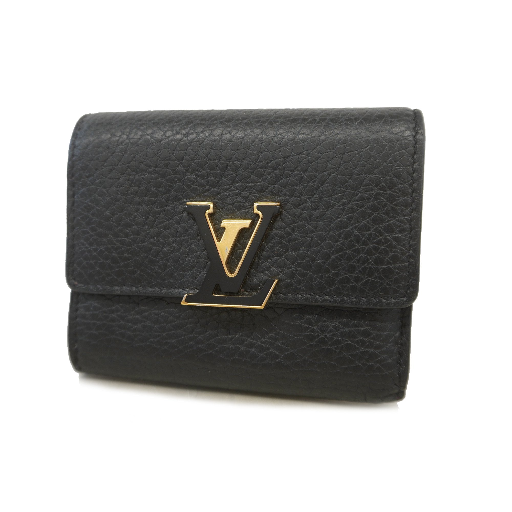Louis Vuitton Trifold Wallet Taurillon Portefeuille Capucines XS M6858