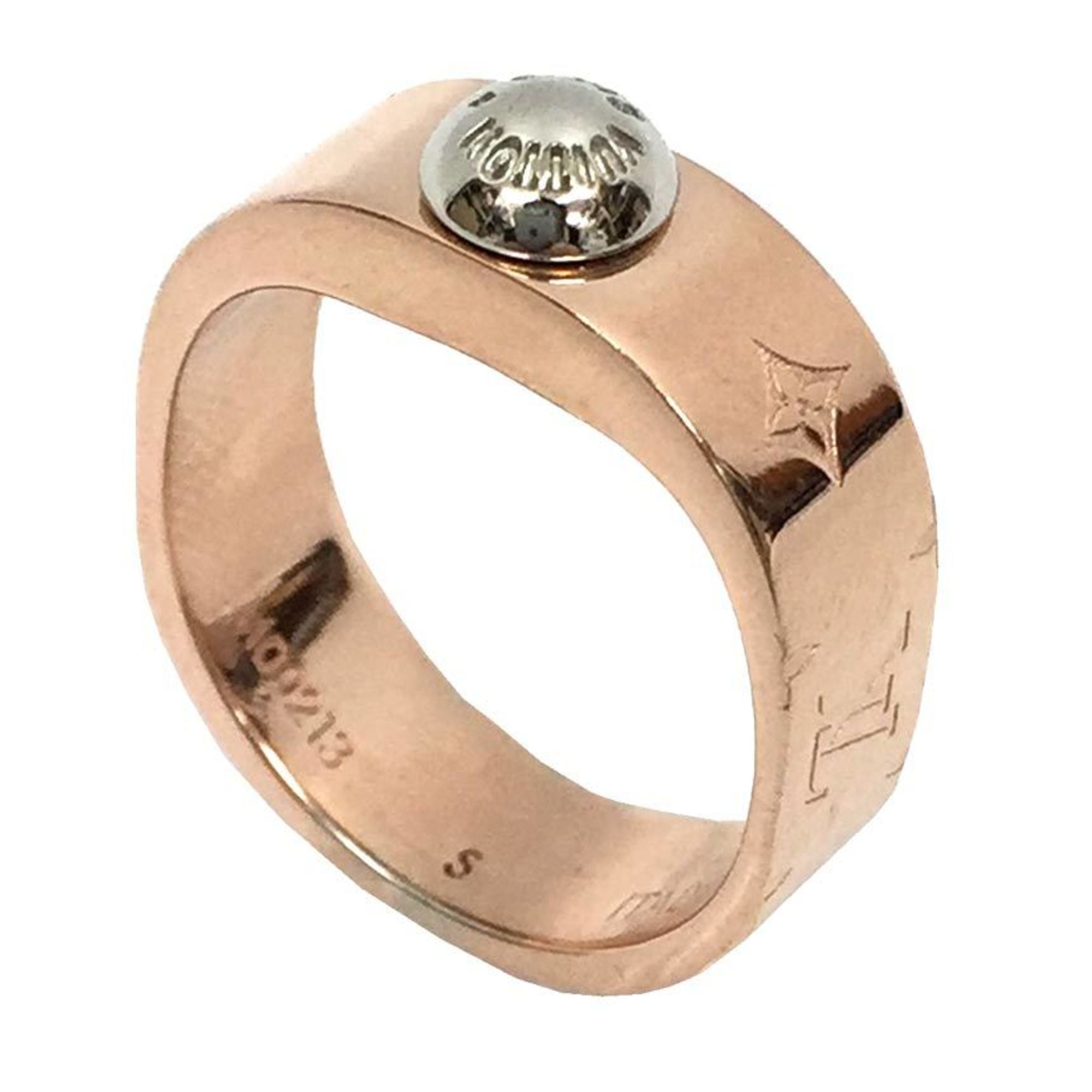 Louis Vuitton ring nanogram M00213 S size about 10 pink gold x silver