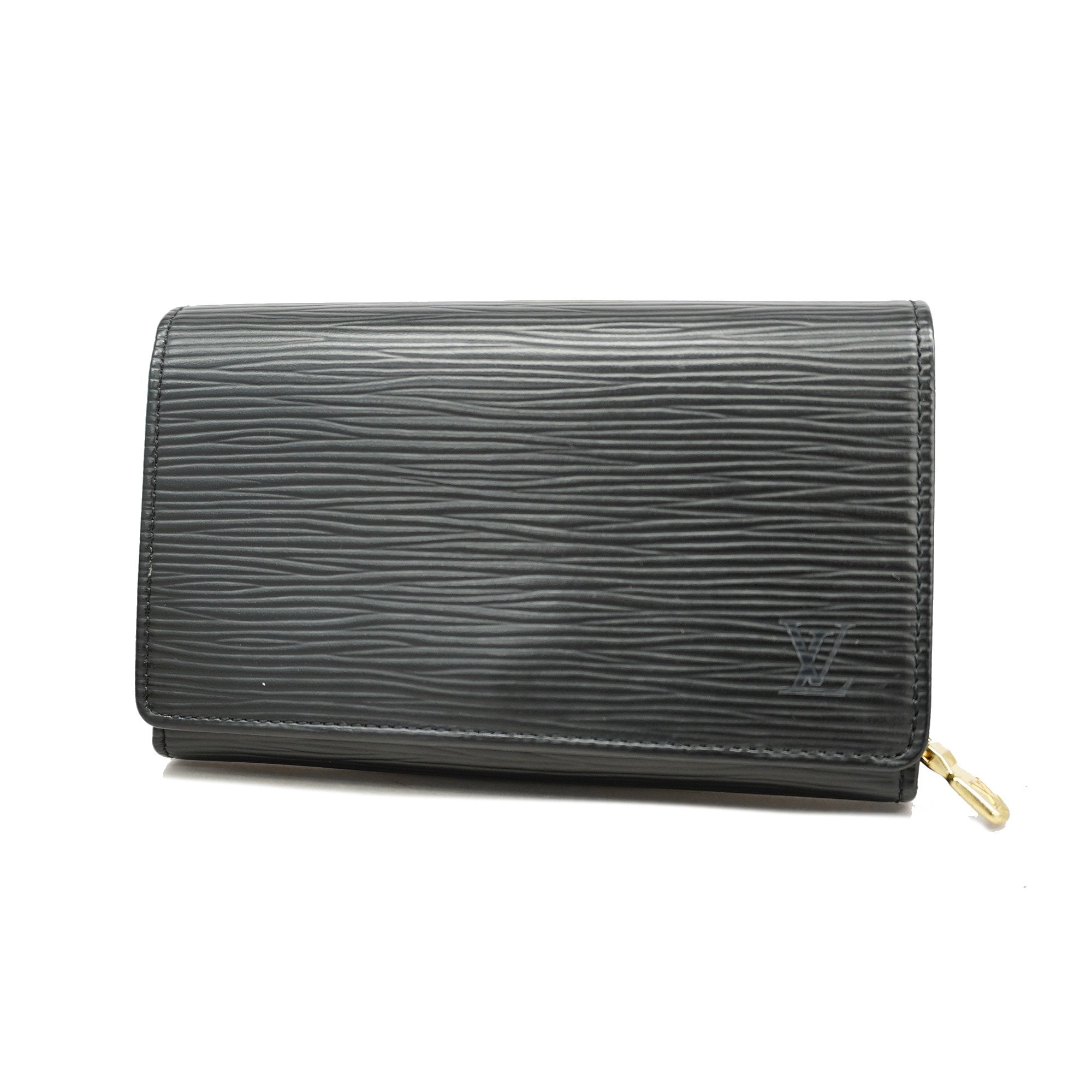 Louis Vuitton Bifold Wallet Epi Portefeuille Tresor M63972 Noir