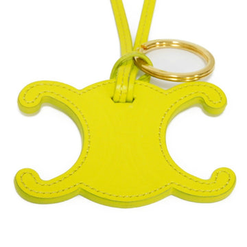 CELINE Keychain Triomphe Keyring Charm Arc de Smooth Yellow Bag Macadam Anise 49I473DSD.11AN Men's Women's
