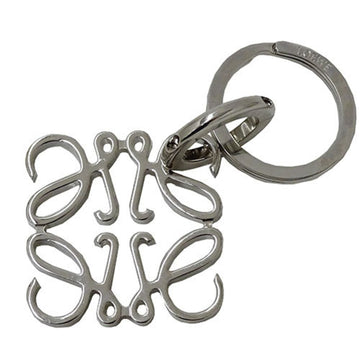 LOEWE Key Ring Ladies Men's Anagram Keychain Charm Palladium