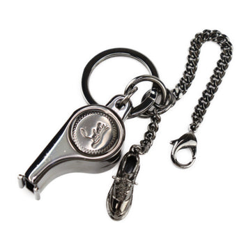 CHRISTIAN LOUBOUTIN WHISTLE KEYRING Whistle Keyring Keychain 3185068 Metal Gunmetal Bag Charm