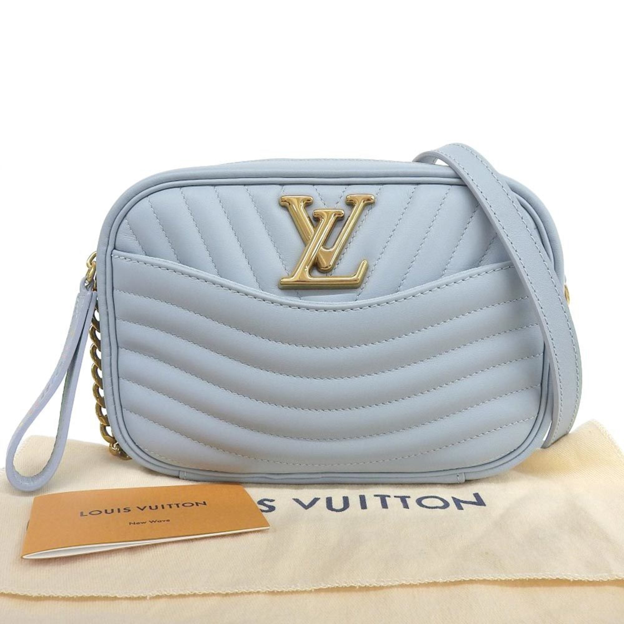 Louis Vuitton Epi New Wave Camera Bag Shoulder LV Light Blue M55329