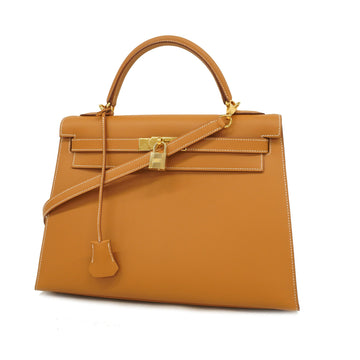 Hermes Kelly 32 F Engraved Women's Vache Leather Handbag,Shoulder Bag