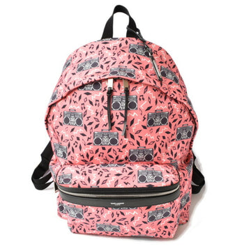 SAINT LAURENT backpack rucksack  bag canvas music pink 534967 HPM1F 5563