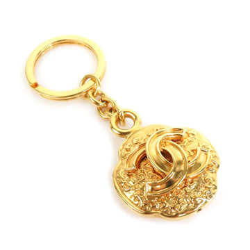 CHANEL charm here mark metal gold unisex