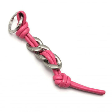 BOTTEGA VENETA Leather Key Ring Bag Charm 666884 VCP30 Pink