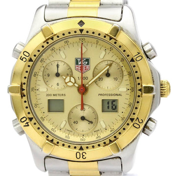 TAG HEUER 2000 Professional Chronograph Gold Plated Steel Watch 265.406 BF555847