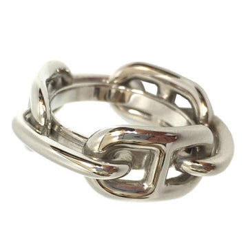 HERMES Chaine d'Ancre Scarf Ring Silver Color Small aq6513