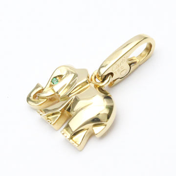 CARTIERPolished  Candy Elephant Motif Charm Emerald 18K Yellow Gold BF558732